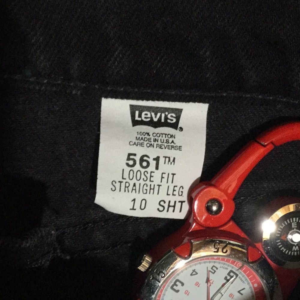Levi’s Black 561 Straight Leg Jeans - Picture 6 of 6